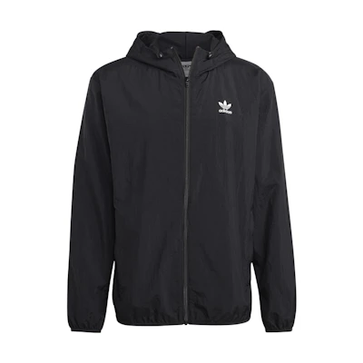 adidas Essentials Trefoil Logo Zip-Up Hoodie Jacket Black IA6362