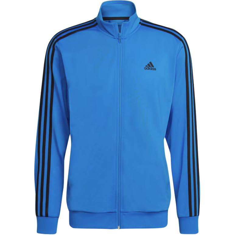 adidas Essentials Warm-Up Soft Logo Stripe Track Jacket Blue HE4400