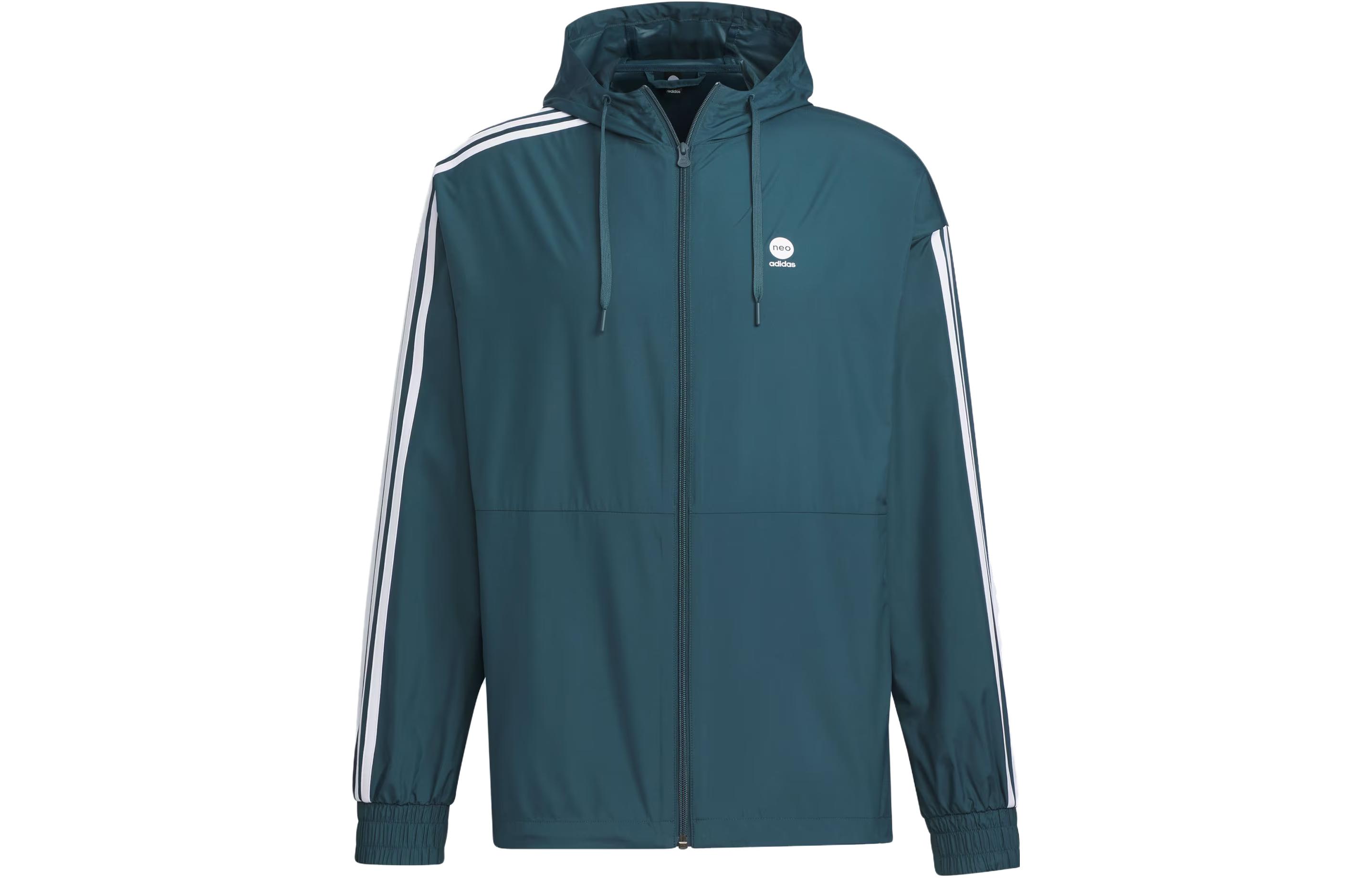 adidas Essentials Windbreaker Three-Stripe Jacket Unisex Arctic Blue IK5048