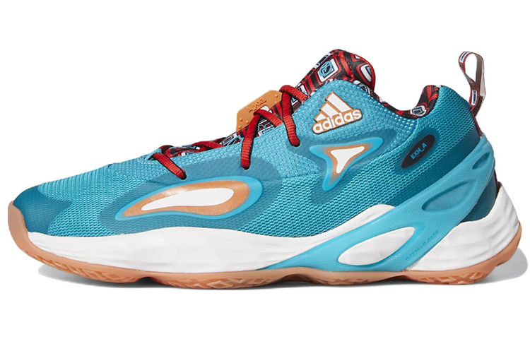 adidas Exhibit A Wear-Resistant Non-Slip Basketball Shoes Cyan 'Blue' H69015