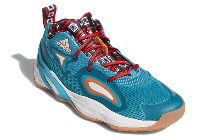 Lookbook adidas Exhibit A Slijtvast Antislip Basketbalschoenen Blauw ''Cyan Blue'' H69015