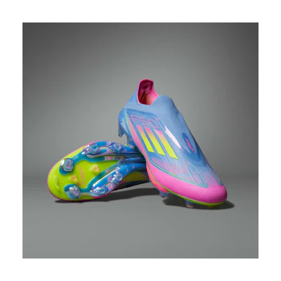 Adidas F50+ FG Natural Grass Soccer Cleats Blue Fusion/Lucid Lemon/Lucid Pink