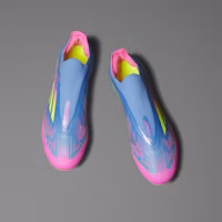Shop Adidas F50+ FG Chaussures de Football Gazon Bleu Fusion/Citron/Lucid Rose IE1250