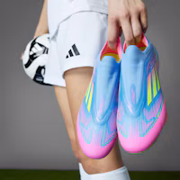 Sizing Adidas F50+ FG Chaussures de Football Gazon Bleu Fusion/Citron/Lucid Rose IE1250