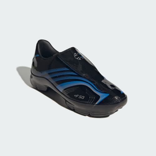 Shop adidas F50 Adiframe 黑色/光芒藍/銀色金屬 足球鞋 KH6569