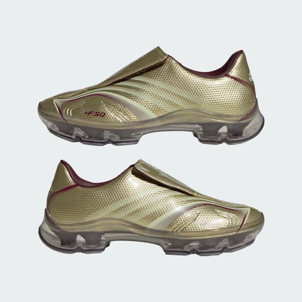 Sizing (W) adidas F50 Adiframe Sepatu Bola Emas Metallic/Emas Ice/Maroon IH1657