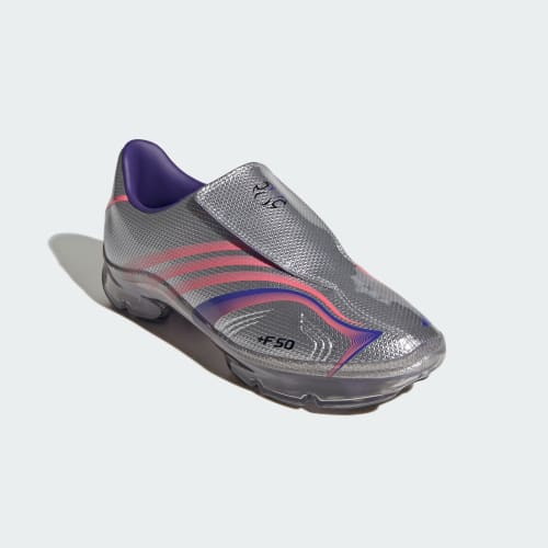 Shop adidas F50 Adiframe 足球鞋 紫羅蘭/炫橙/銀色金屬配色 KH6570