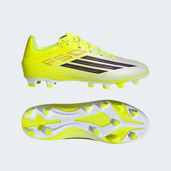 Adidas F50 CLUB FG/MG Multi-Ground Football Boots Team Solar Yellow 2/Core Black/Lucid Red JR9053