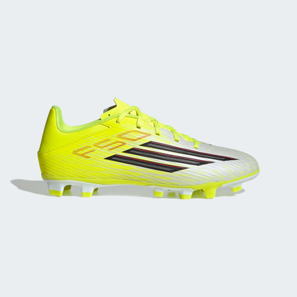 Order Botas de fútbol Adidas F50 CLUB FG/MG Terreno mixto Amarillo Solar/Negro/Rojo Lucido JR9053