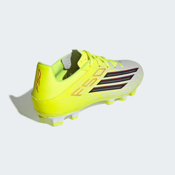 Details for Botas de fútbol Adidas F50 CLUB FG/MG Terreno mixto Amarillo Solar/Negro/Rojo Lucido JR9053