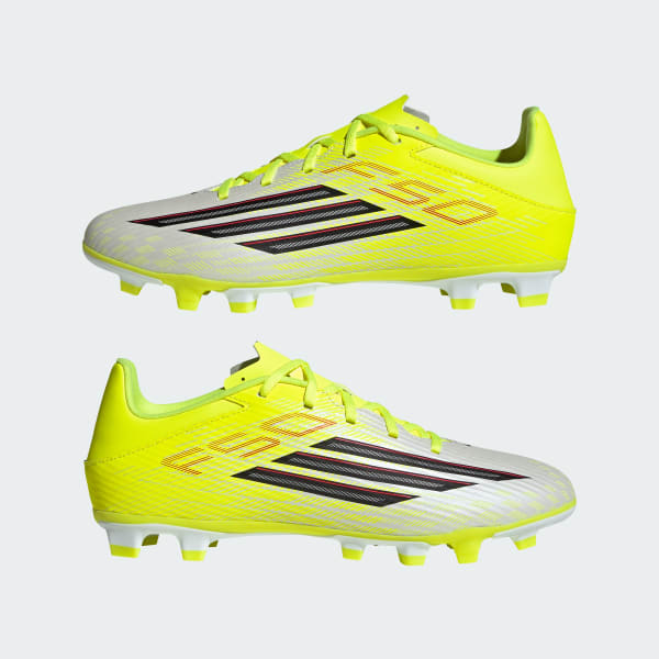 Cheap Botas de fútbol Adidas F50 CLUB FG/MG Terreno mixto Amarillo Solar/Negro/Rojo Lucido JR9053