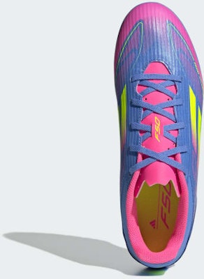 阿迪达斯 F50 Club TF 足球鞋 蓝色融合/明亮柠檬/明亮粉色 IE1223 Lookbook 阿迪达斯 F50 Club TF 足球鞋 蓝色融合/明亮柠檬/明亮粉色 IE1223