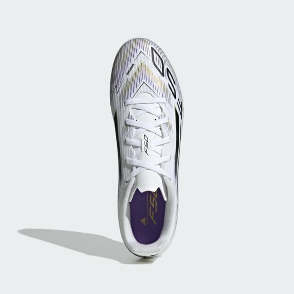 Lookbook adidas F50 Club TF Zapatillas de Entrenamiento Blanco/Negro/Dorado Metalizado JR4387
