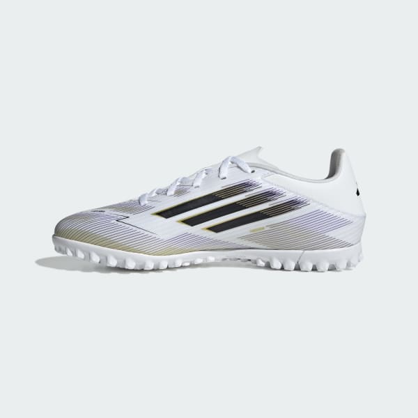 Sizing adidas F50 Club TF Zapatillas de Entrenamiento Blanco/Negro/Dorado Metalizado JR4387