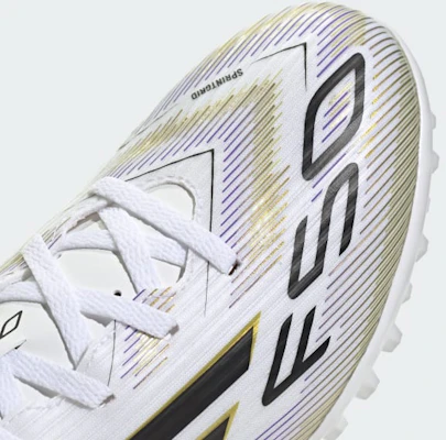 adidas F50 Club TF Zapatillas de Entrenamiento Blanco/Negro/Dorado Metalizado JR4387 1