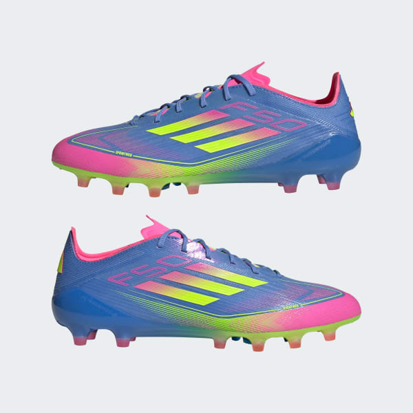 Cheap アディダス F50 エリート AG 人工芝 サッカーブーツ ブルーフュージョン/ルーシッドレモン/ルーシッドピンク IE1264