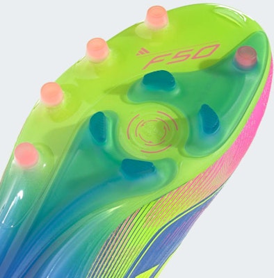 Adidas F50 Elite AG Artificial Turf Soccer Boots Blue Fusion/Lucid Lemon/Lucid Pink IE1264 2