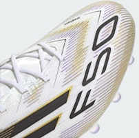 Adidas F50 Elite AG Kasut Bola Rumput Tiruan Putih/Hitam/Emas Metalik JR2119 2