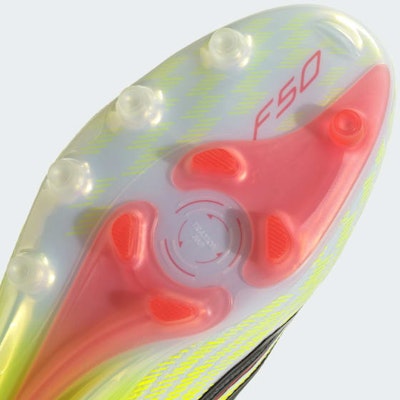 Adidas F50 ELITE AG Botas Fútbol Césped Artificial Amarillo Solar/Negro/Rojo Lucido JR6464 2