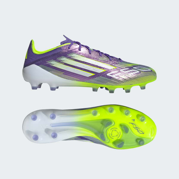Adidas F50 Elite AG Soccer Cleats Purple Rush/Cloud White/Lucid Lemon JH7638
