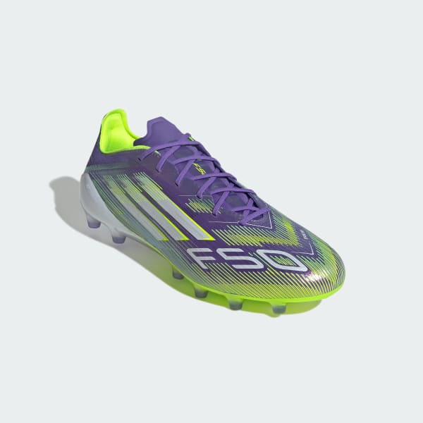 Details for Adidas F50 Elite AG Soccer Cleats Purple Rush/Cloud White/Lucid Lemon JH7638