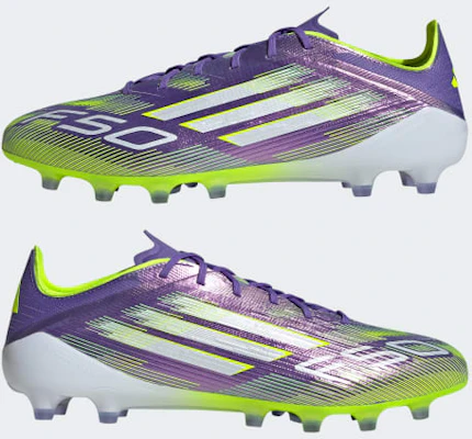 Adidas F50 Elite AG Soccer Cleats Purple Rush/Cloud White/Lucid Lemon JH7638 1