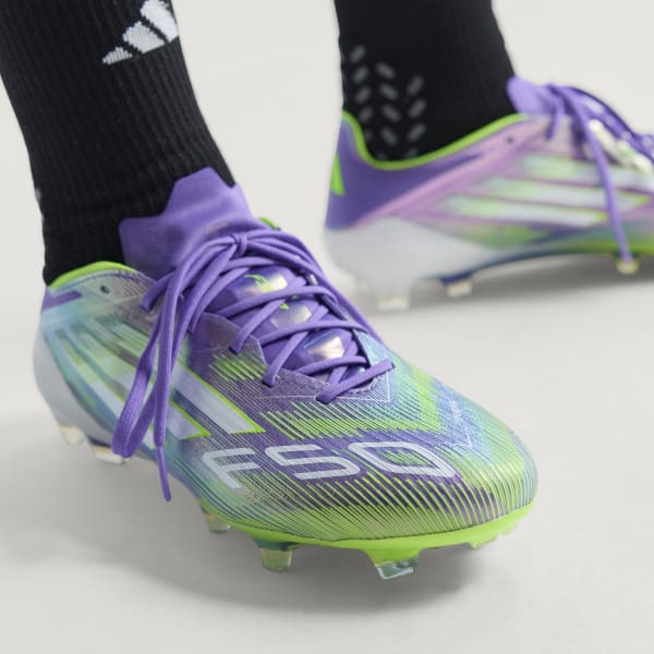 Sizing アディダス F50 エリート FG サッカーブーツ パープルラッシュ/クラウドホワイト/ルシッドレモン JH7615
