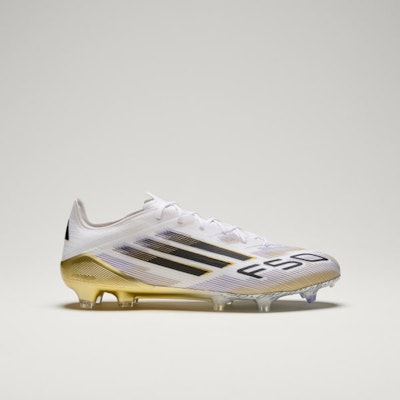 아디다스 F50 엘리트 FG 축구화 클라우드 화이트/코어 블랙/골드 메탈릭 JH7617 Lookbook 아디다스 F50 엘리트 FG 축구화 클라우드 화이트/코어 블랙/골드 메탈릭 JH7617