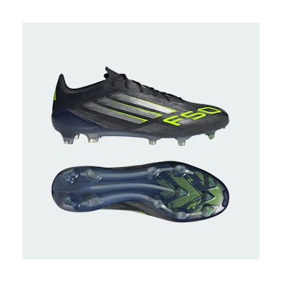 Adidas F50 Elite FG Soccer Cleats Core Black/Iron Metallic/Lucid Lemon