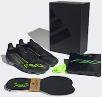 Adidas F50 Elite FG 足球鞋 黑鐵金/亮鐵金/清新檸檬 JH7616 1