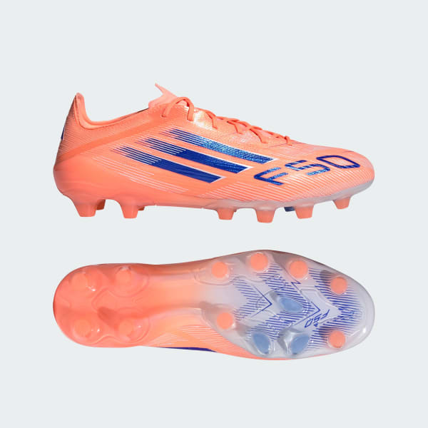 Adidas F50 Elite HG/AG Japan Soccer Cleats - Turf & Artificial Grass Beam Orange/Lucid Blue/Cloud White JH7646