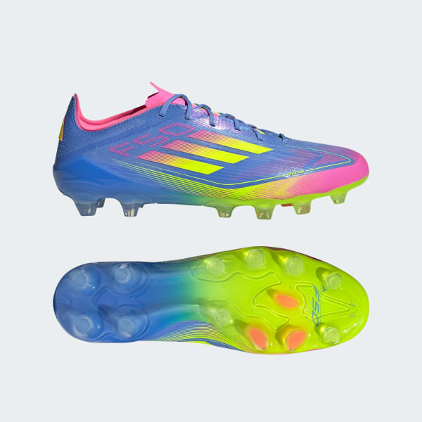 Buy Adidas F50 Elite HG/AG 日本人造草地足球鞋 藍色融合/清晰檸檬/清晰粉紅 IE1283