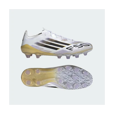 Adidas F50 Elite HG/AG Japan Turf/Artificial Grass Soccer Cleats Cloud White/Core Black/Gold Metallic