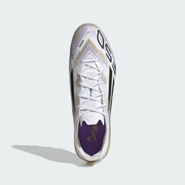 Shop Adidas F50 Elite HG/AG Sepatu Bola Jepang Turf Rumput Putih/Hitam/Gold. JR1701