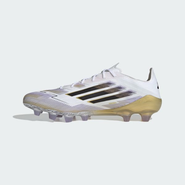 Cheap Adidas F50 Elite HG/AG Sepatu Bola Jepang Turf Rumput Putih/Hitam/Gold. JR1701