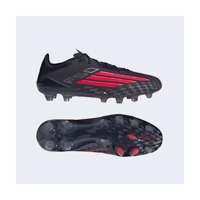 Adidas F50 ELITE HG Football Boots for Firm Ground, Artificial and Natural Grass Core Black/Lucid Red/Core Black