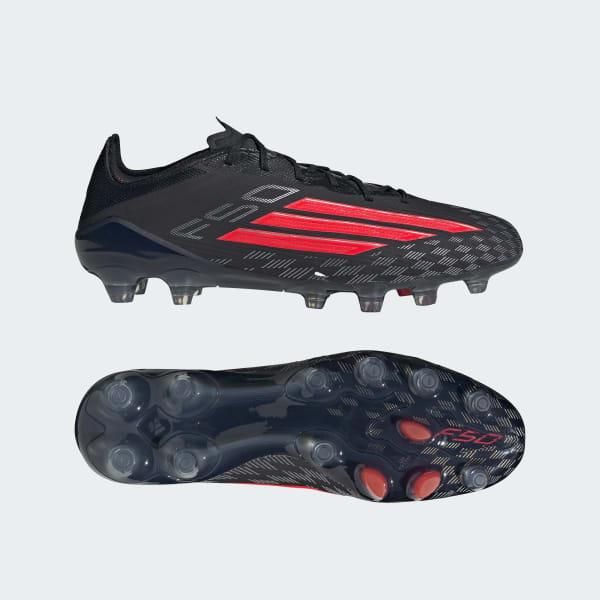 Adidas F50 ELITE HG Football Boots for Firm Ground, Artificial and Natural Grass Core Black/Lucid Red/Core Black JQ4343