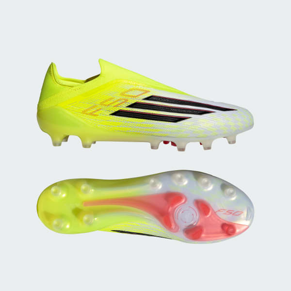 adidas F50 Elite Laceless AG Soccer Cleats Team Solar Yellow 2/Core Black/Lucid Red JQ1472