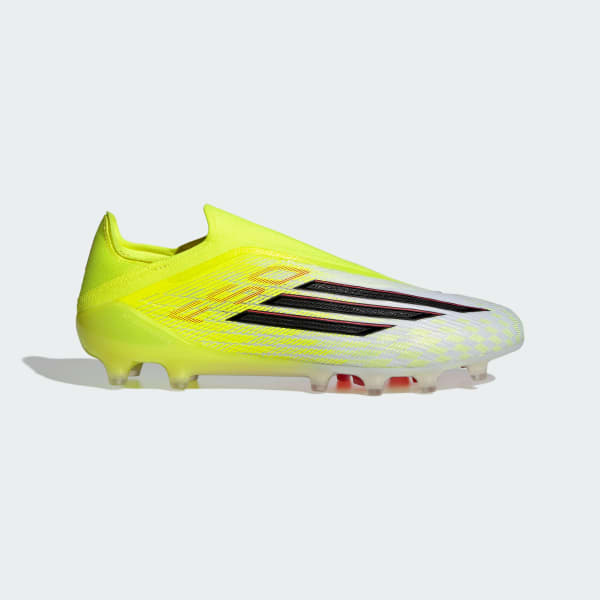 Order adidas F50 Elite 無鞋帶 人造草足球鞋 太陽黃/核心黑/亮紅 JQ1472