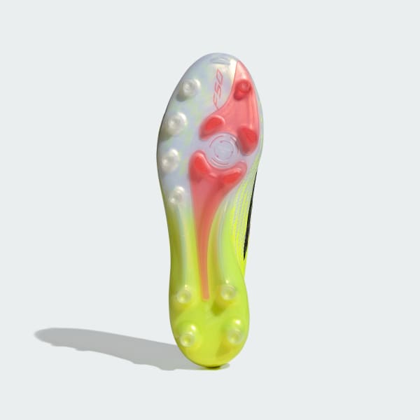 Shop adidas F50 Elite 無鞋帶 人造草足球鞋 太陽黃/核心黑/亮紅 JQ1472