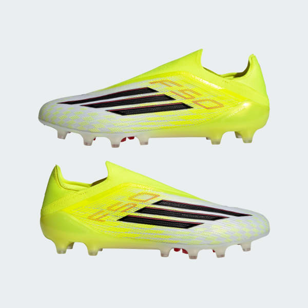 Cheap adidas F50 Elite 無鞋帶 人造草足球鞋 太陽黃/核心黑/亮紅 JQ1472