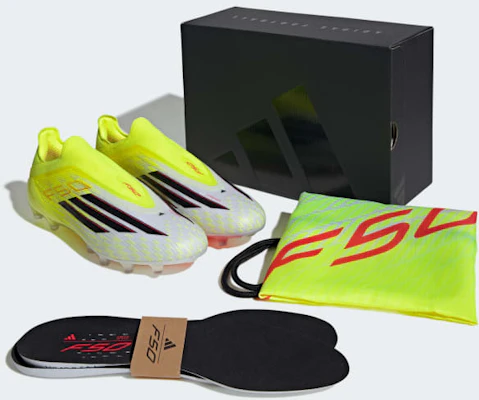 adidas F50 Elite 無鞋帶 人造草足球鞋 太陽黃/核心黑/亮紅 JQ1472 1