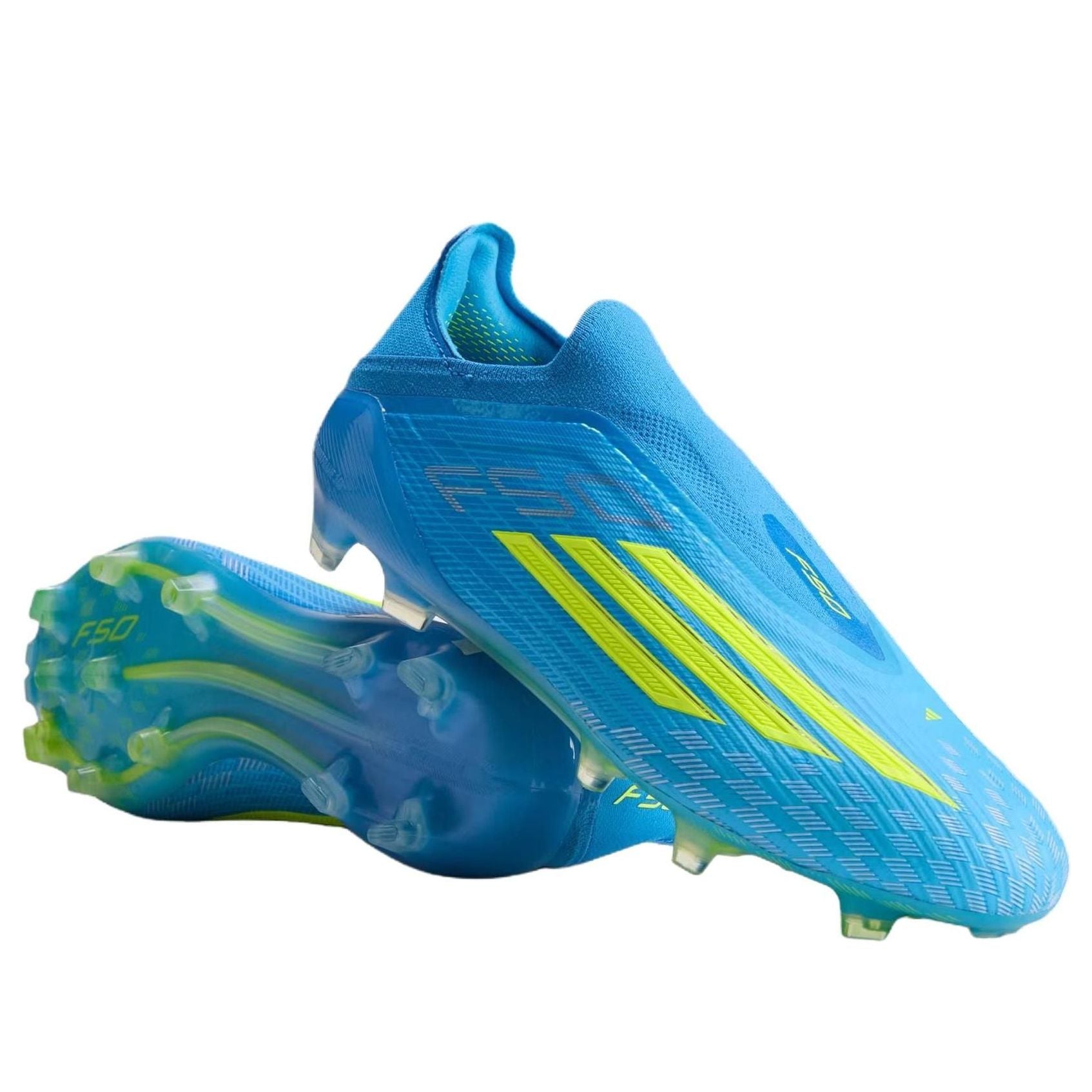 Lookbook adidas F50 Elite Laceless FG ''Lucid Ray Blue Solar Yellow Aquamarine'' JR6461