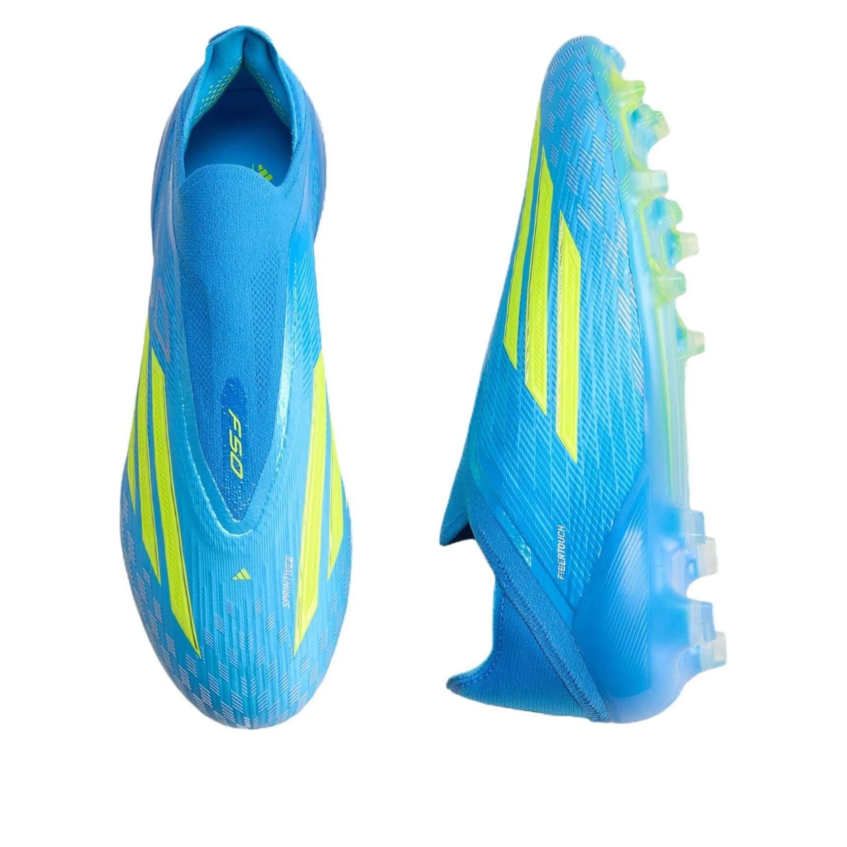 Shop adidas F50 Elite Laceless FG ''Lucid Ray Blue Solar Yellow Aquamarine'' JR6461