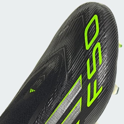 阿迪达斯F50精英无鞋带FG足球鞋 黑色/铁金属色/清透柠檬 JH7629 2