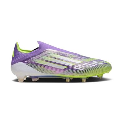 Adidas F50 Elite Laceless FG Soccer Cleats Purple Rush/Cloud White/Lucid Lemon