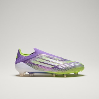 아디다스 F50 엘리트 레이스리스 FG 축구화 퍼플 러쉬/클라우드 화이트/루시드 레몬 JH7628 Lookbook 아디다스 F50 엘리트 레이스리스 FG 축구화 퍼플 러쉬/클라우드 화이트/루시드 레몬 JH7628
