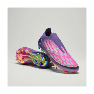 Adidas F50 Elite LY Laceless FG Soccer Cleats Purple/Cloud White/Lucid Lemon