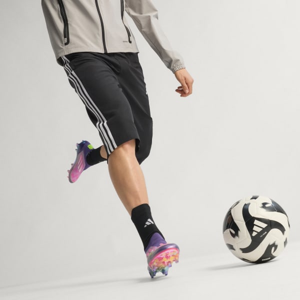 Details for Adidas F50 Elite LY Laceless FG Soccer Cleats Purple/Cloud White/Lucid Lemon JS0560