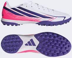 adidas F50 Hyperfast Club Astro Turf Soccer Shoes Cloud White/Solar Purple/Solar Turbo KJ3409